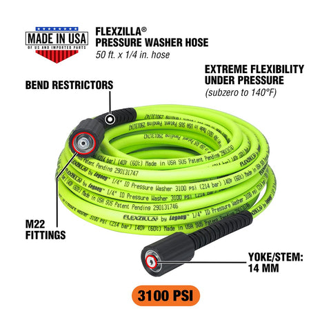 ZillaGreen Flexzilla hose lays flat and resists kinking for easy storage.