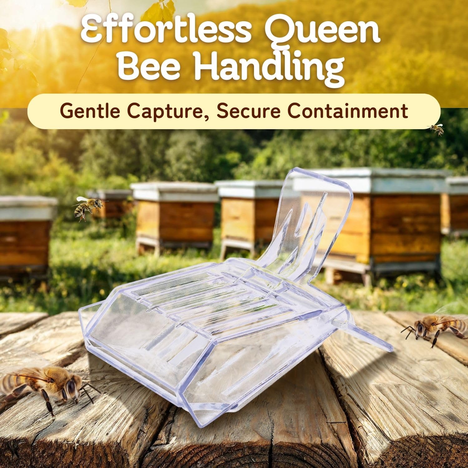 Flexzion queen clip designed for one-handed hive management