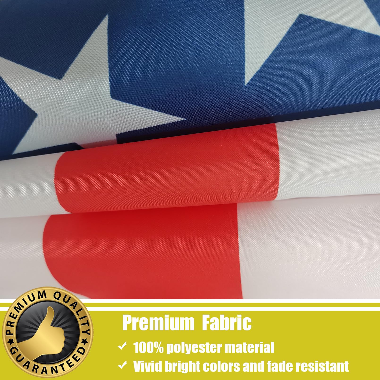 FLGCLUB Betsy Ross flag brass grommets close-up for secure mounting