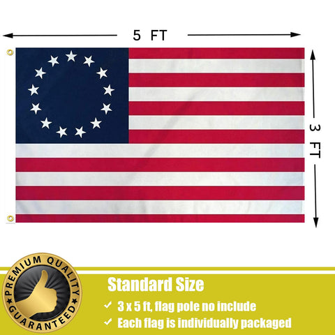 FLGCLUB Betsy Ross flag displayed indoors for patriotic decor
