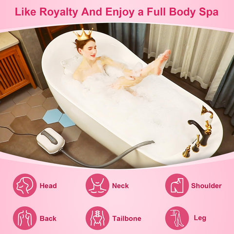 Flgocexs adjustable bubble intensity control for personalized tub sessions.