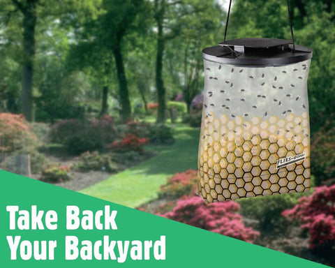 Flies Be Gone Fly Trap easy-to-use setup for quick outdoor protection.