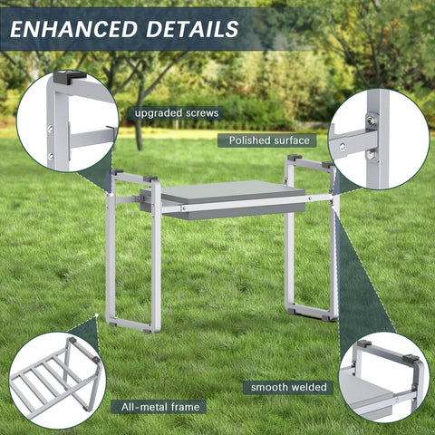 FLINTER all-metal frame provides durable support for kneeling and seating