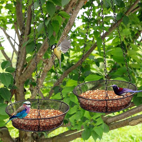 FLINTER garden bird feeder in use enhancing outdoor ambiance
