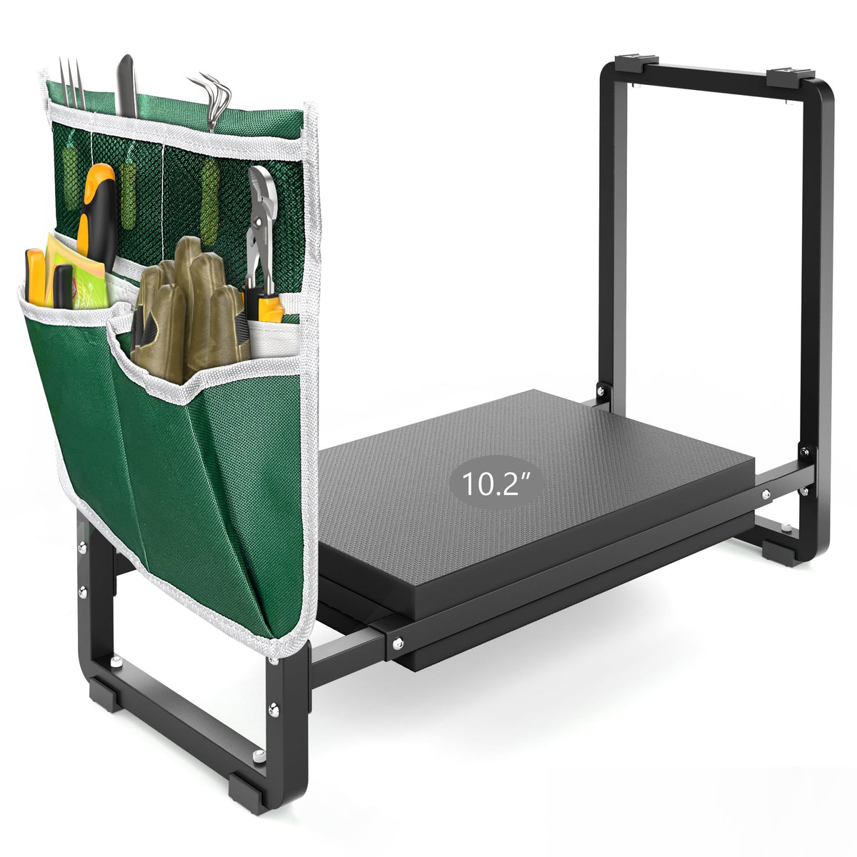 FLINTER Garden Kneeler and Seat front view shows sturdy construction for comfortable kneeling and sitting.