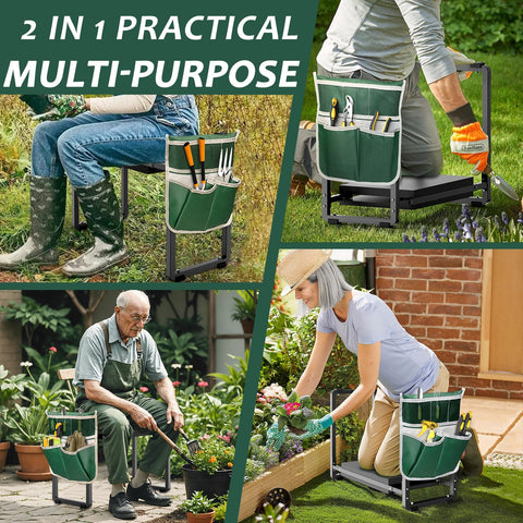 FLINTER Garden Kneeler Seat designed for grandparents and general gardeners with flexible kneeling options.