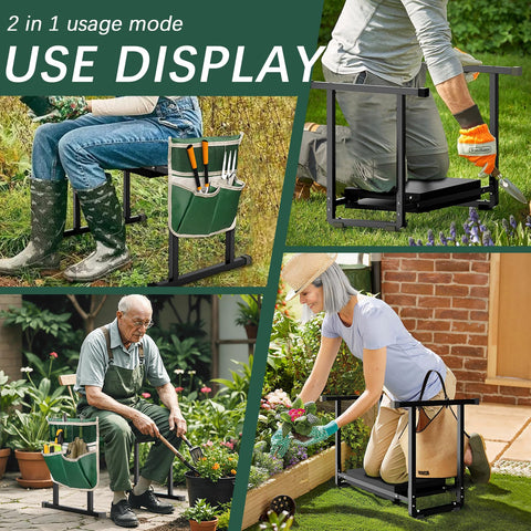 FLINTER garden tool bag with five pockets keeps tools within reach.