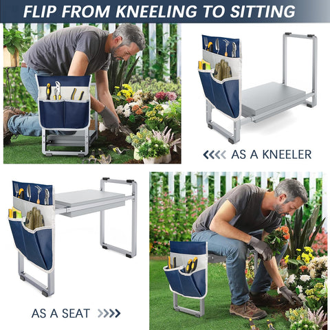 FLINTER kneeler in action in the garden showing sturdy, versatile use