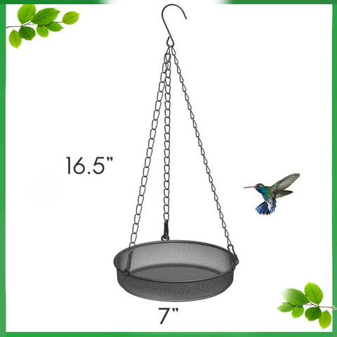 FLINTER metal mesh feeder tray with small holes for varied seeds