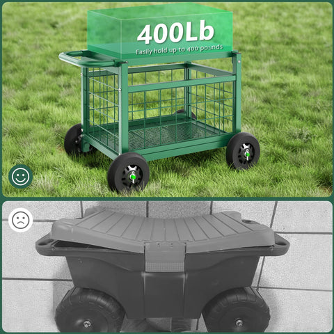 FLINTER multi-purpose cart works in gardens, garages, and farms for versatile use.