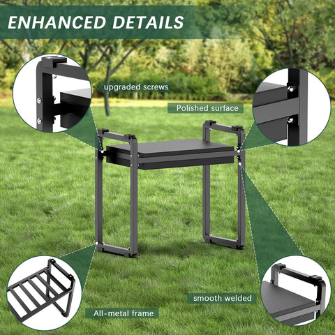 FLINTER Wider Garden Kneeler used by seniors for stable, comfortable gardening.