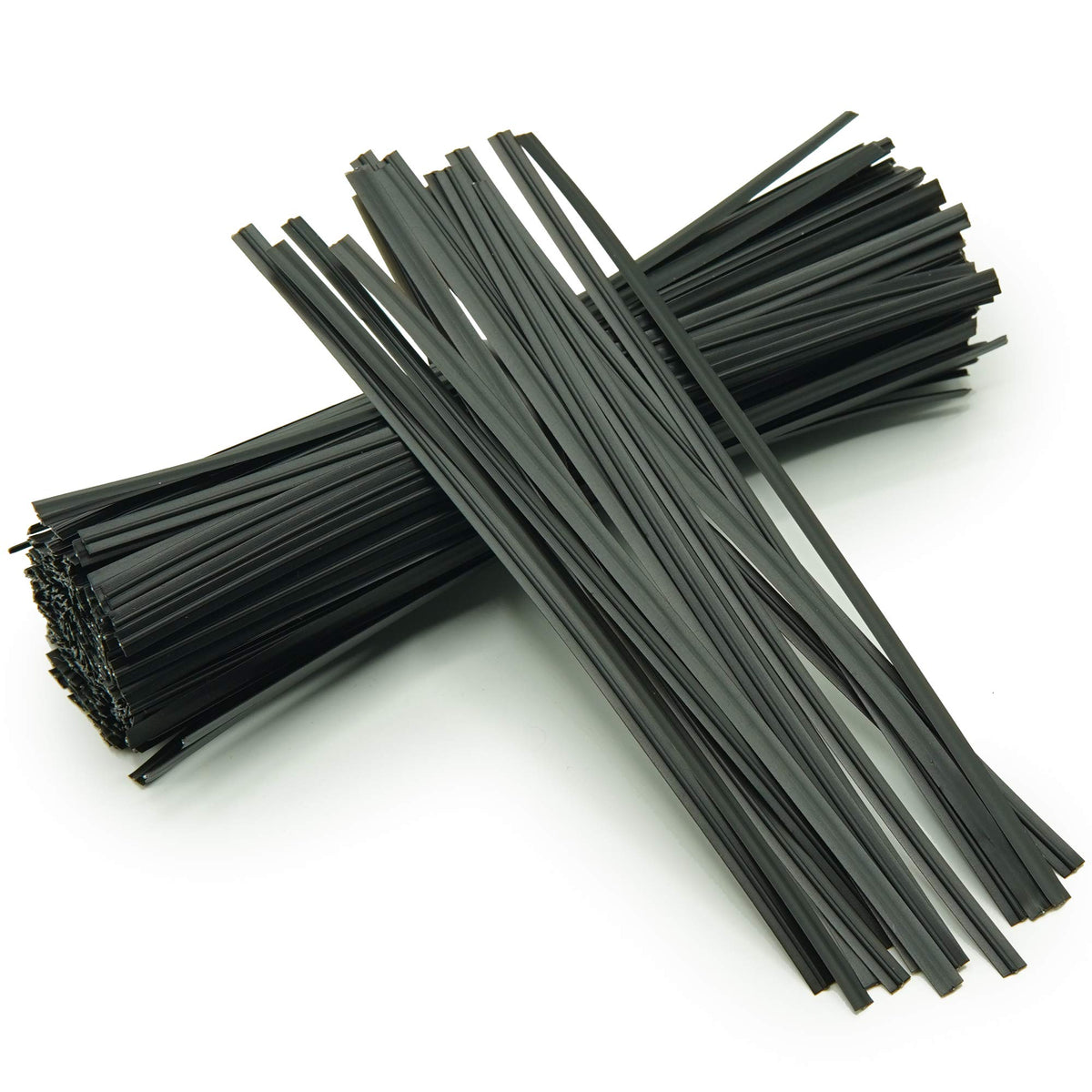 Flixall twist ties 5in in black for bread bags and cord organization.