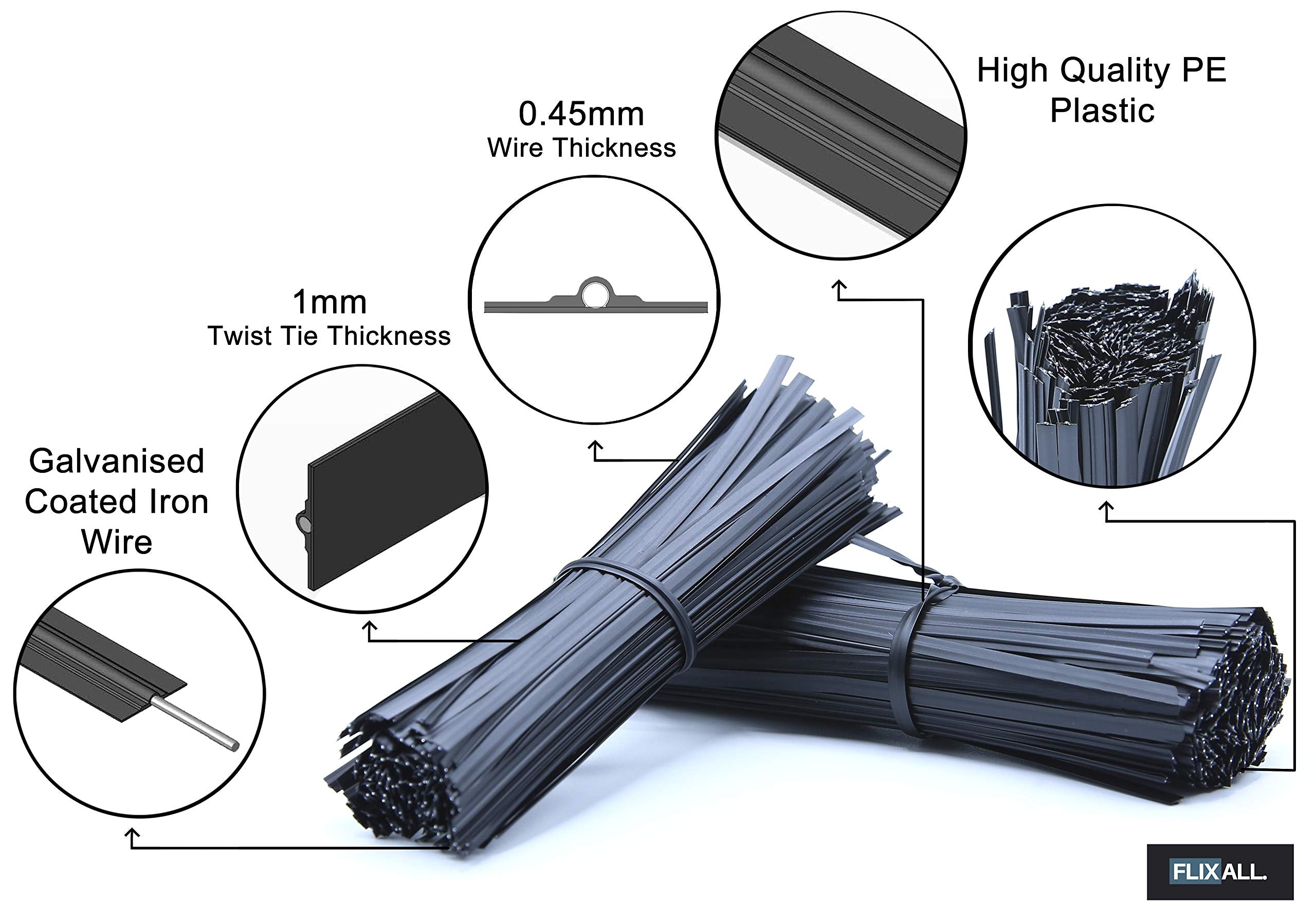 Flixall twist ties sealing bread bags and keeping cables neat.