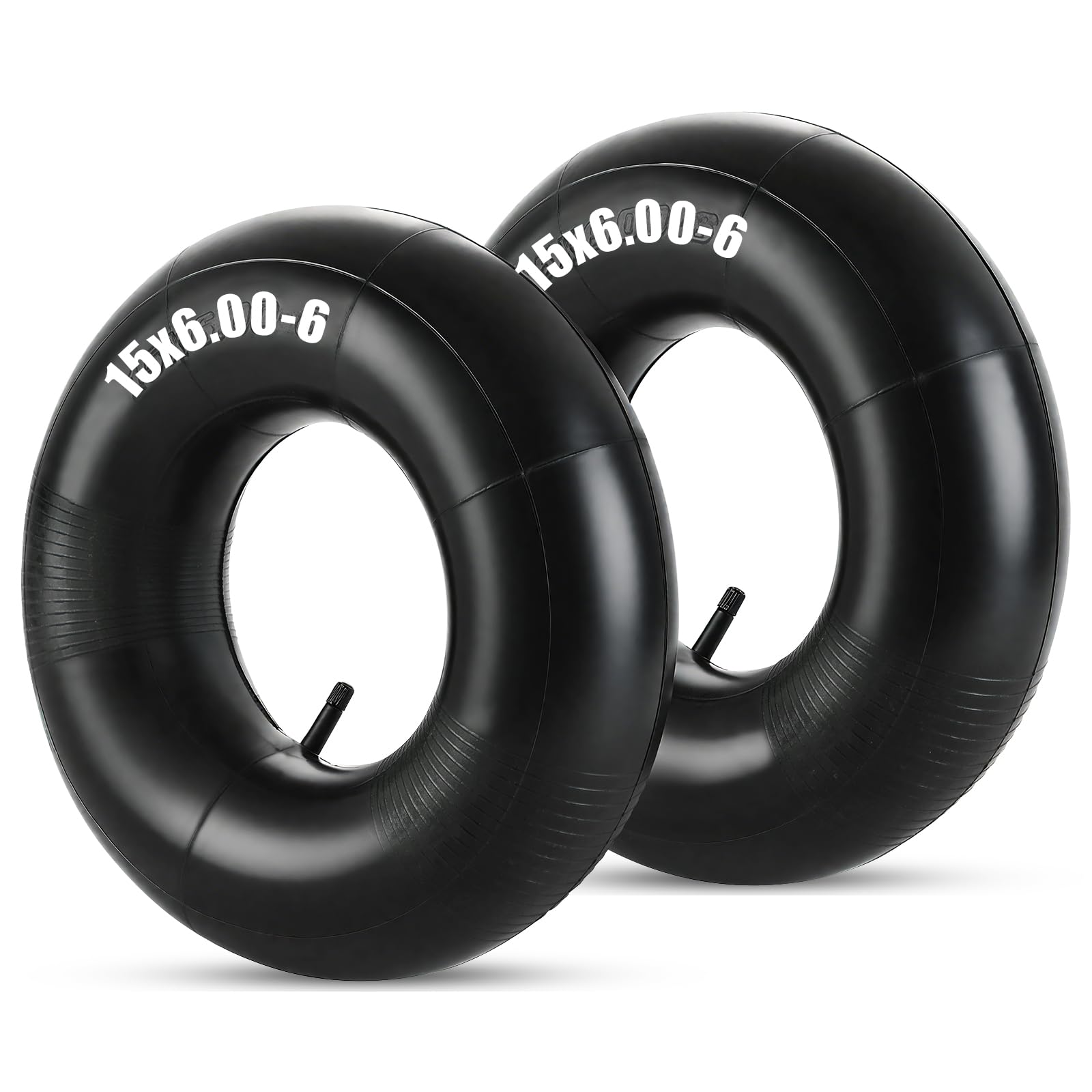 FLKQC 2-pack inner tubes with TR-13 valve for quick mower tire replacements.