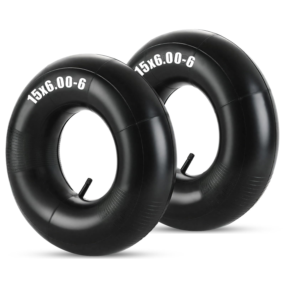 FLKQC 2-pack inner tubes with TR-13 valve for quick mower tire replacements.