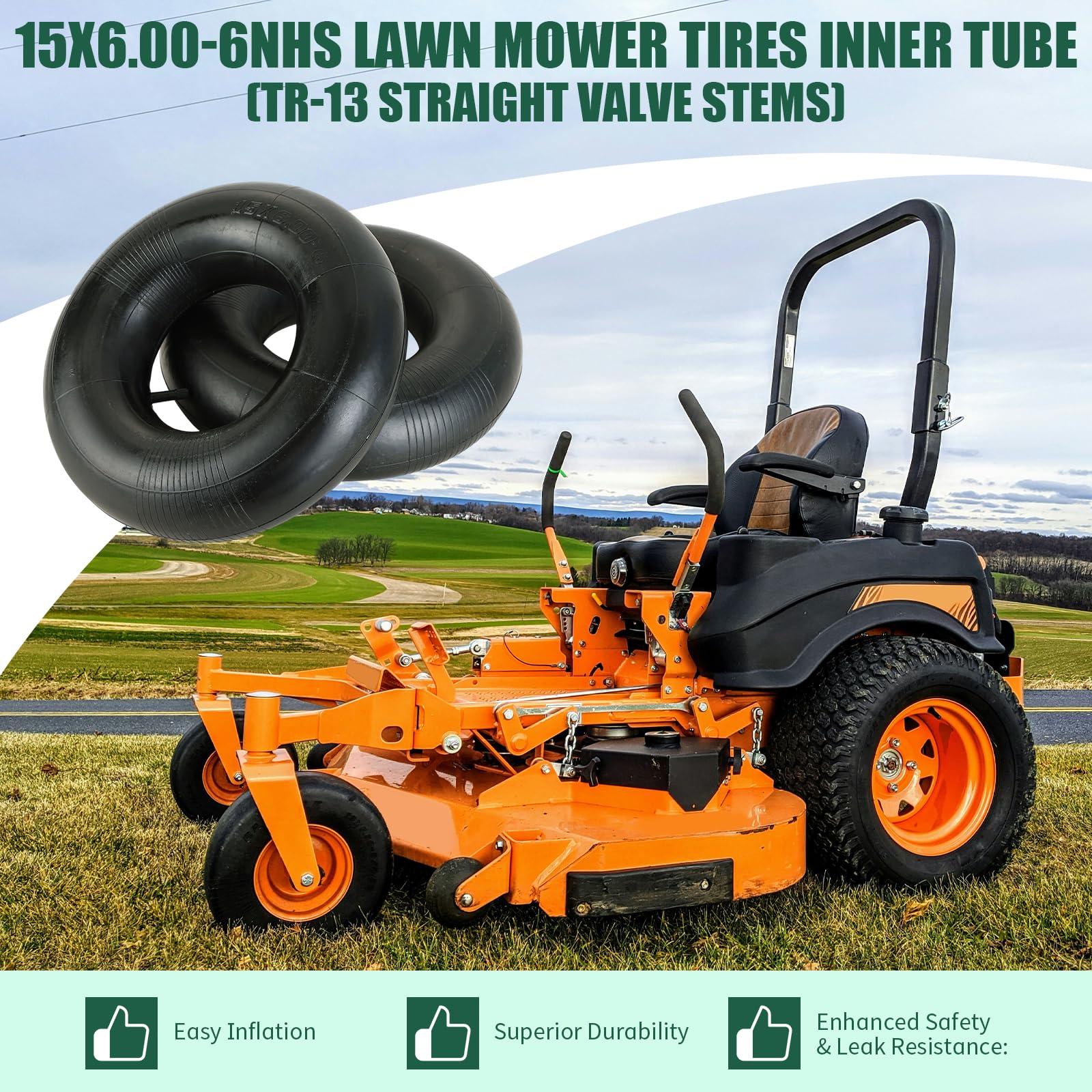 FLKQC two-in-pack with easy inflation for quick replacements.