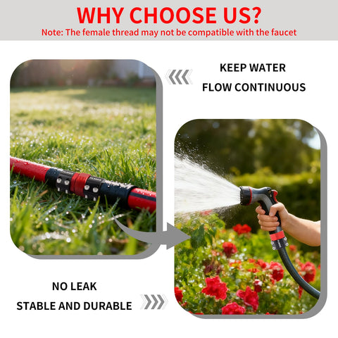 FLMQS leak-proof connection helps reduce garden water leaks.