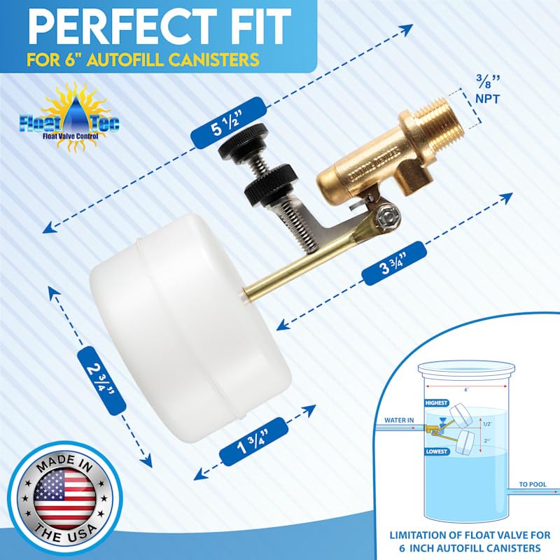 Adjustable float level screw on Float Tec Letro valve