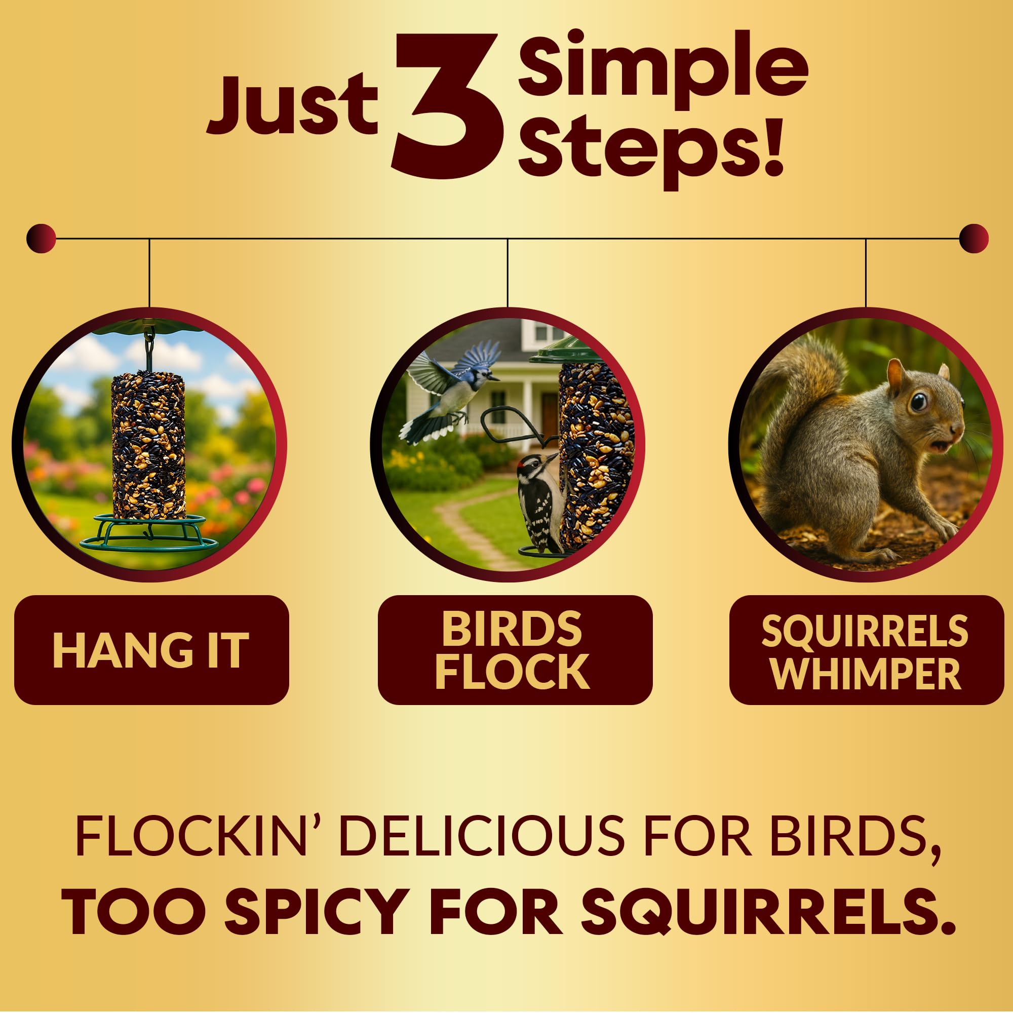 Flockin all-natural seed blend for birds supports backyard visits.