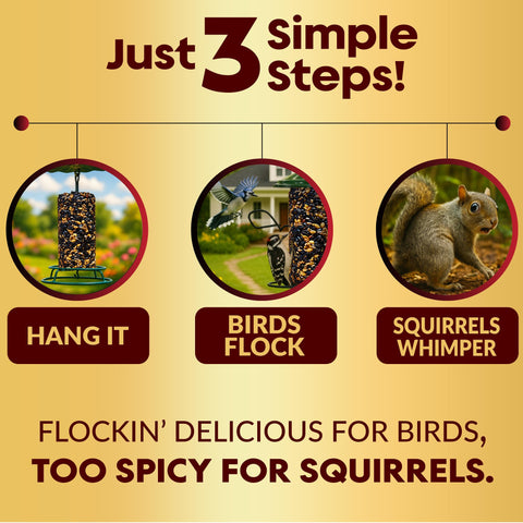 Flockin all-natural seed blend for birds supports backyard visits.