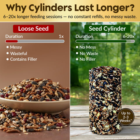 Flockin' Cardinal Seed Mix close-up highlighting premium ingredients.