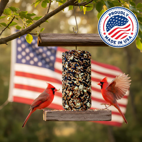 Flockin' Cardinal US-made seed cylinder emphasizes quality and safety.