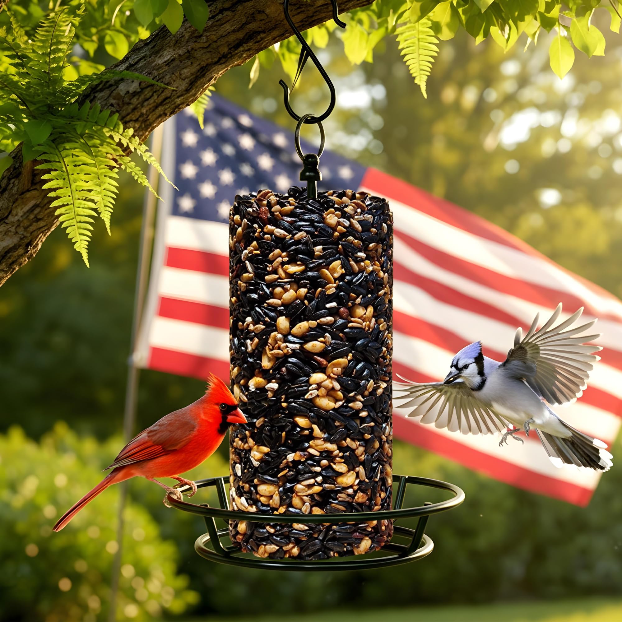 360-degree access design enables birds to feed from any angle