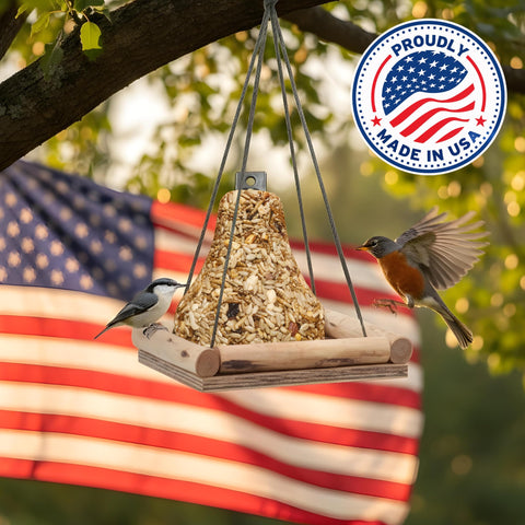 Flockin' mealworms added, attracting insect-eating backyard birds.