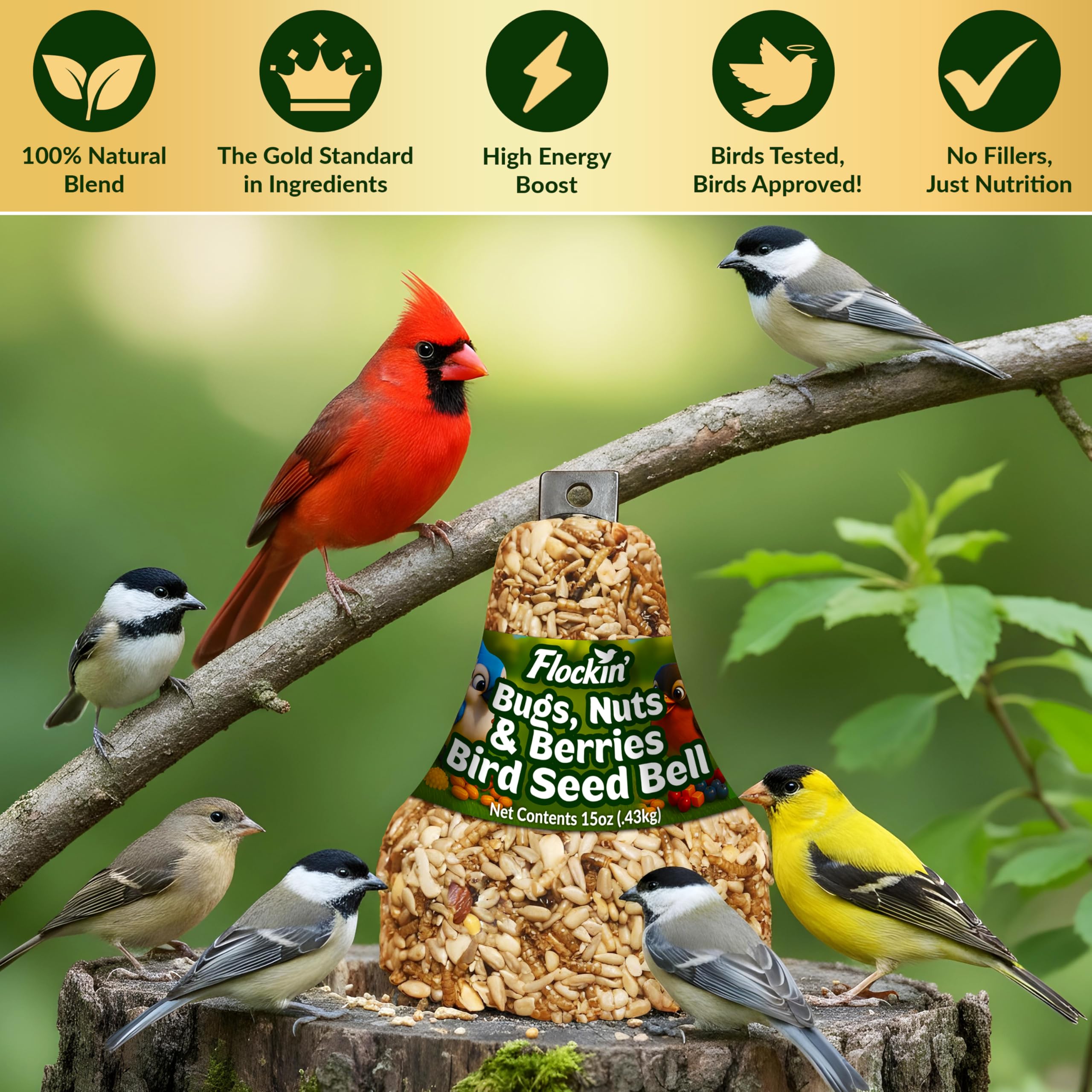 Flockin' USA-made quality ensures safe, consistent nutrition.