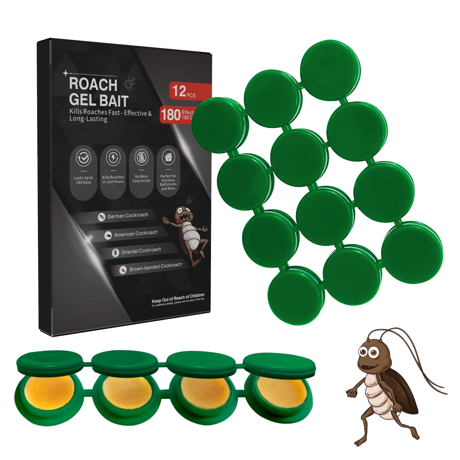 FLODTEEK roach gel bait application in kitchen for quick control