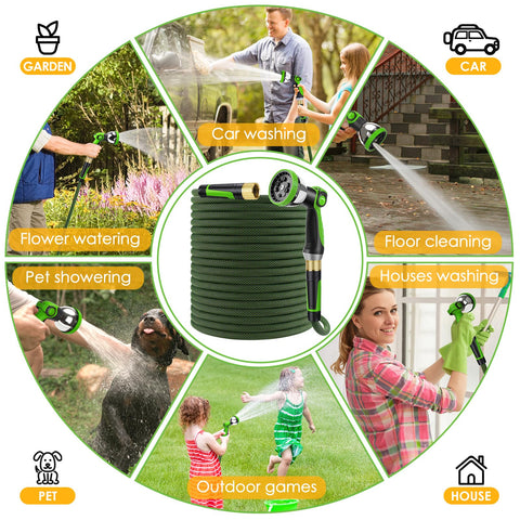 FLOERXIS ten spray patterns ideal for watering, cleaning, and car care.