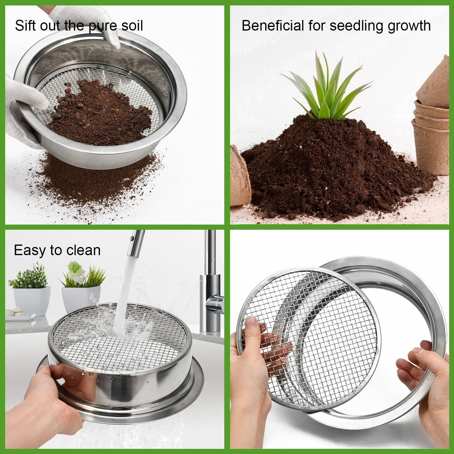 FLOLXNB bonsai soil-sieving tool in action