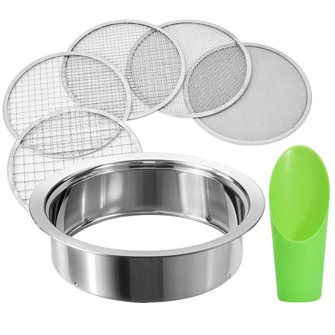 FLOLXNB soil sieve frame in stainless steel, durable for heavy-use garden tasks