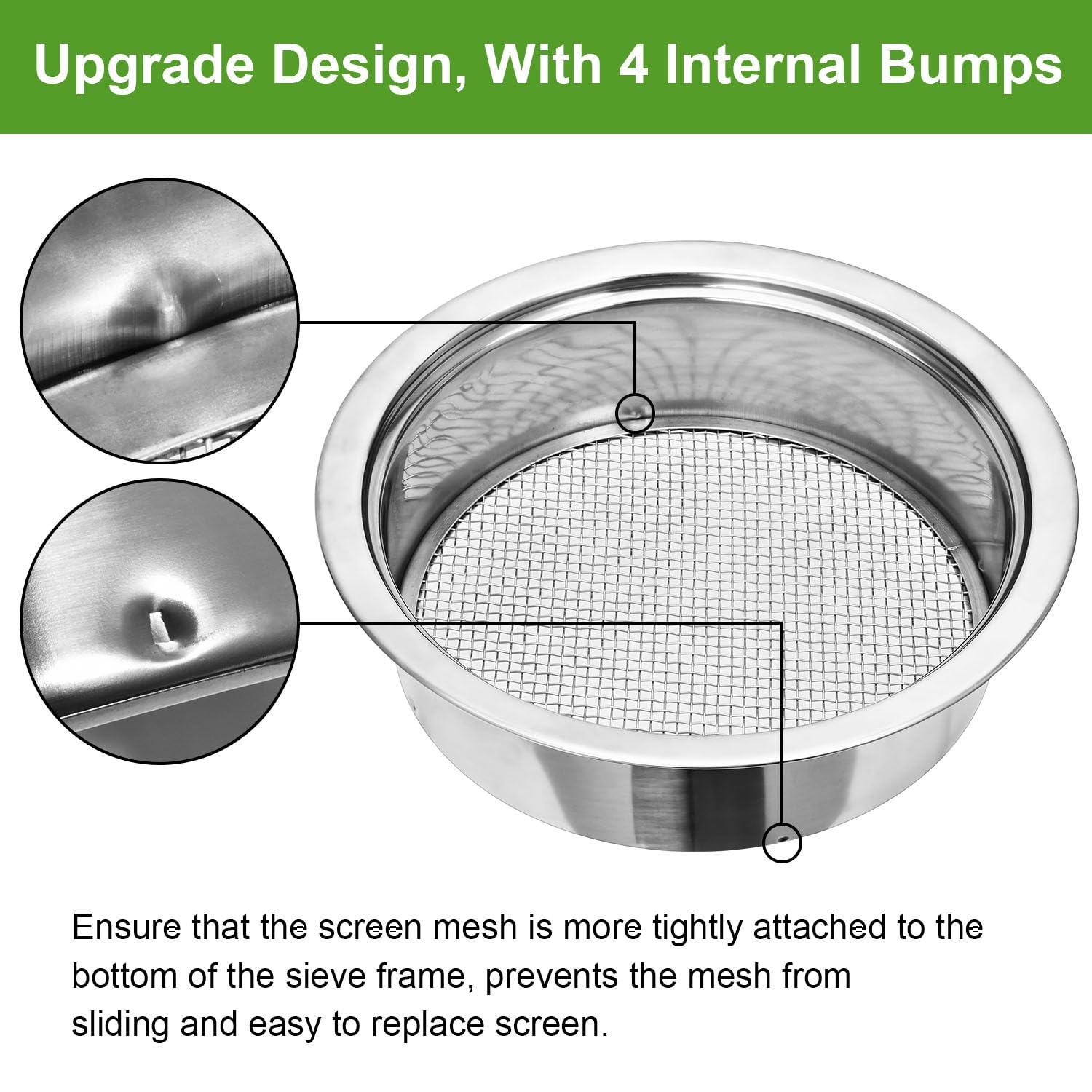 FLOLXNB improved frame-edge bumps ensure stable sieve fit