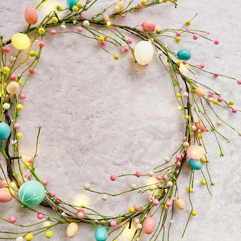 Flopttsun Easter garland's flexible wire lets you craft wreaths, swags, or table accents.