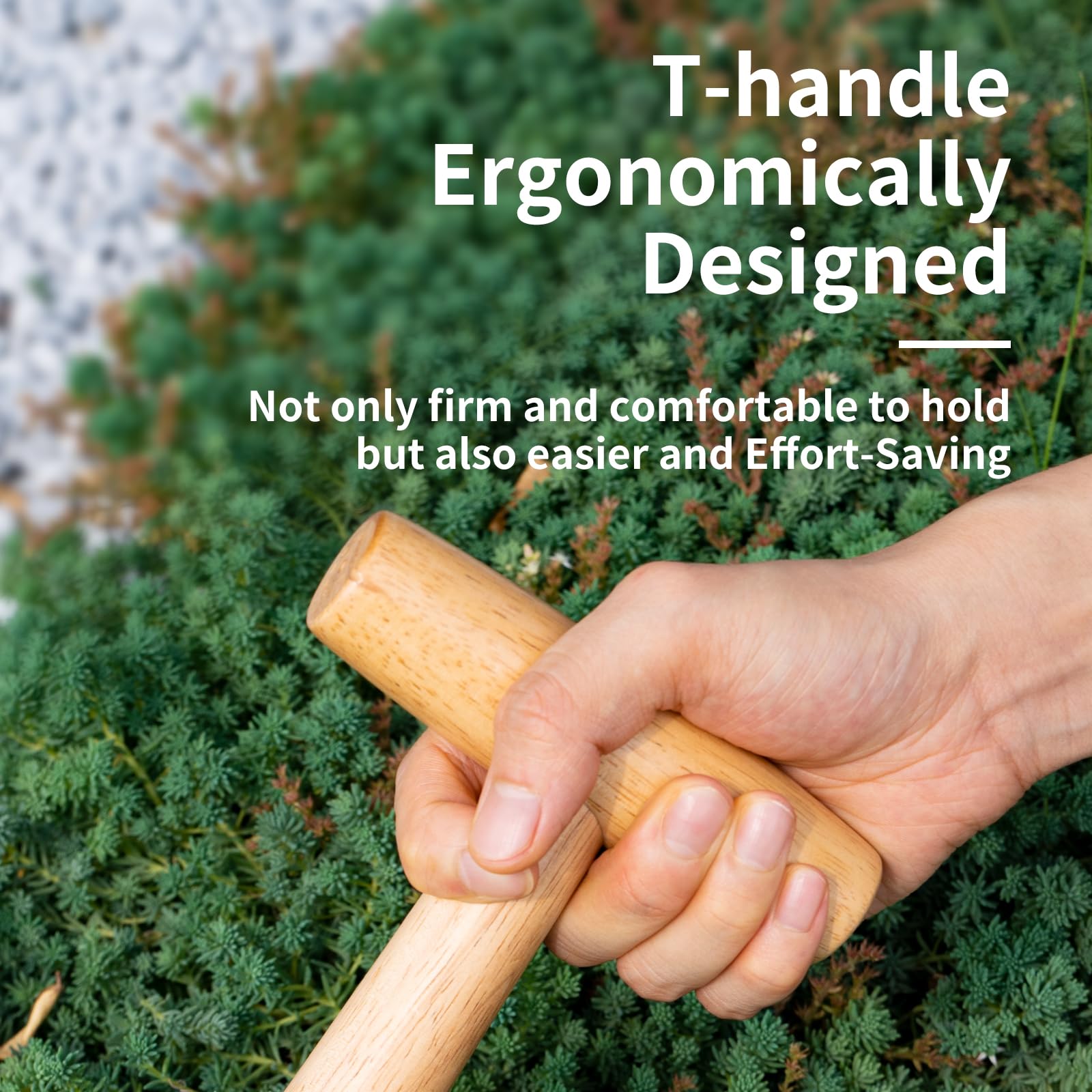 FLORA GUARD seed-bulb-hole dibber creates uniform holes for seeds and bulbs