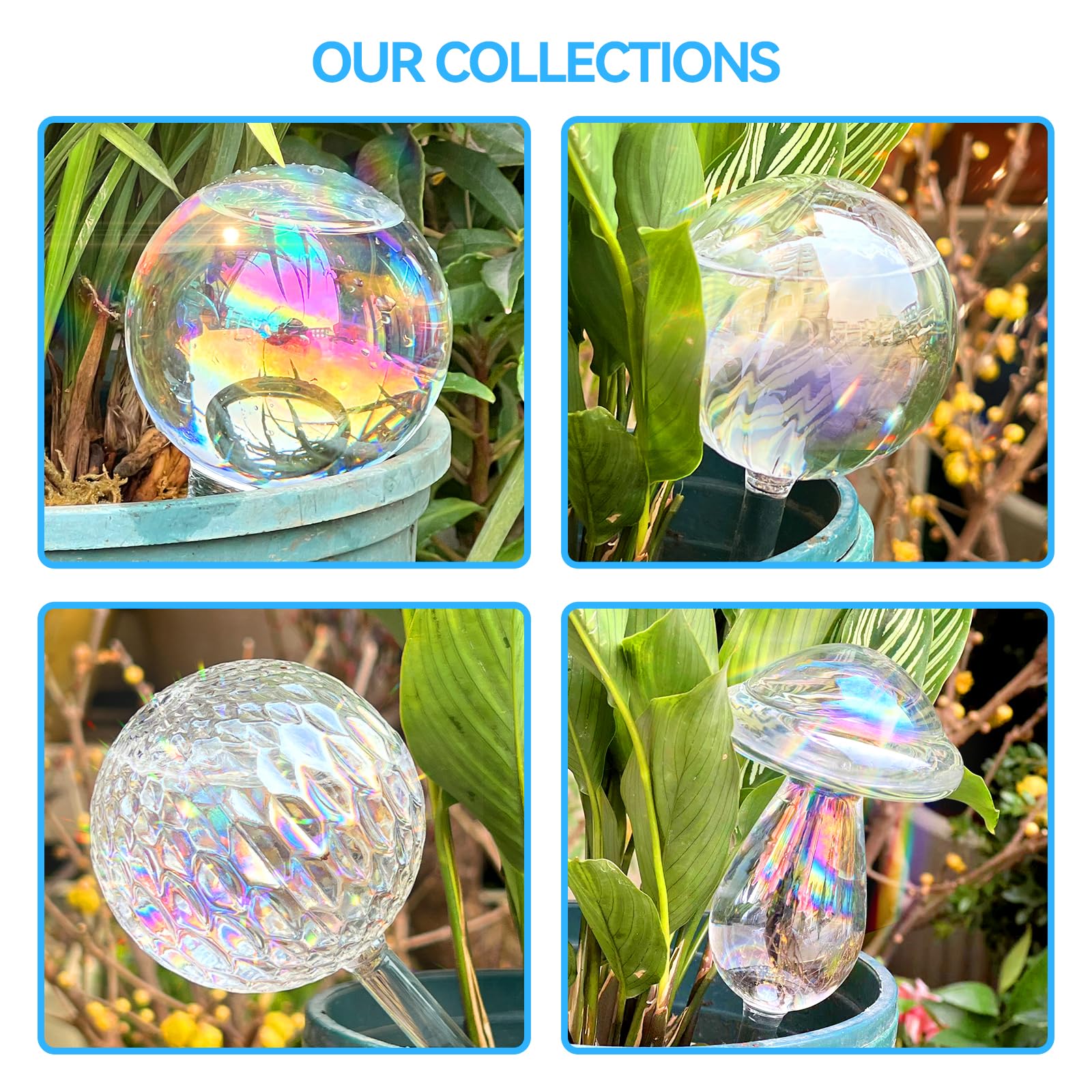 FLORA GUARD Globe insert in soil provides dependable watering.