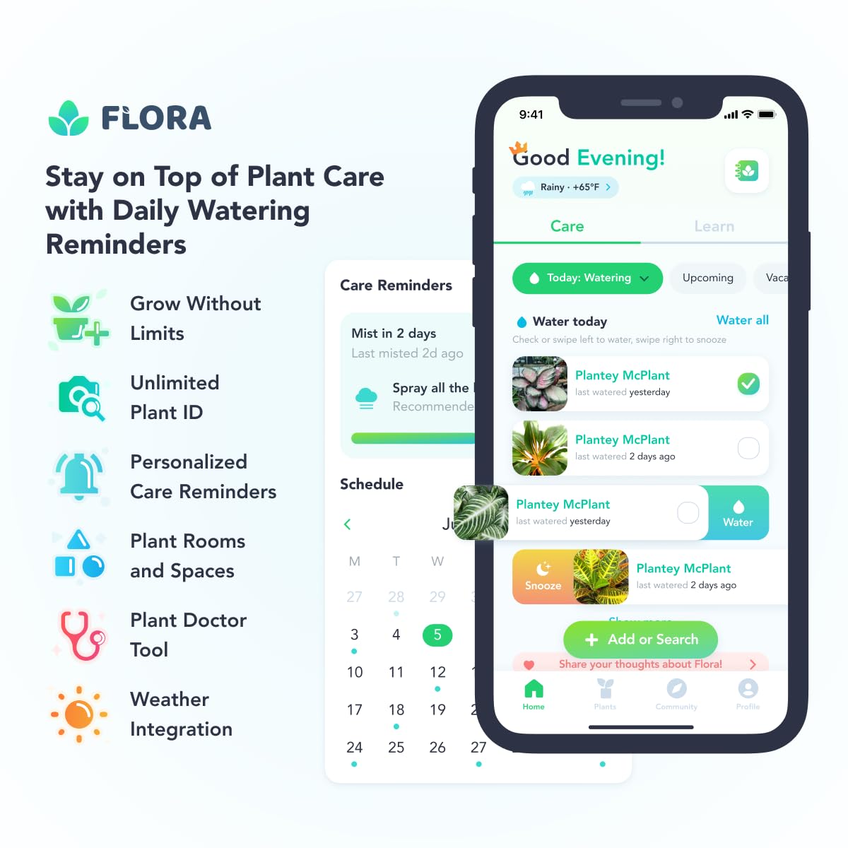 Flora premium plant mister is lightweight and durable for easy mobility.