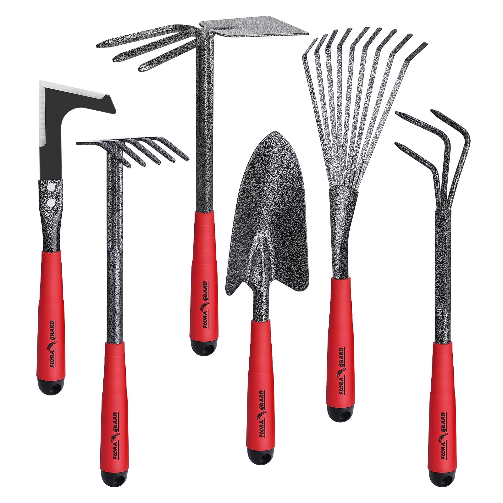 Flora Guard 6-Piece Garden Tool Set trowel for precise planting and quick soil work.