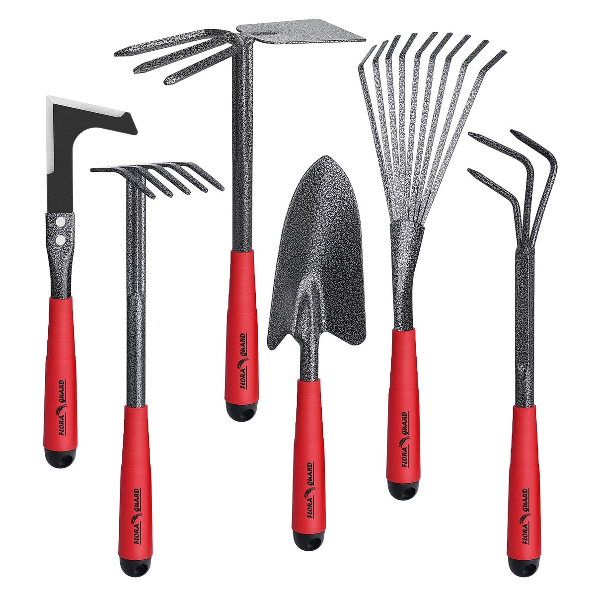 Flora Guard 6-Piece Garden Tool Set trowel for precise planting and quick soil work.