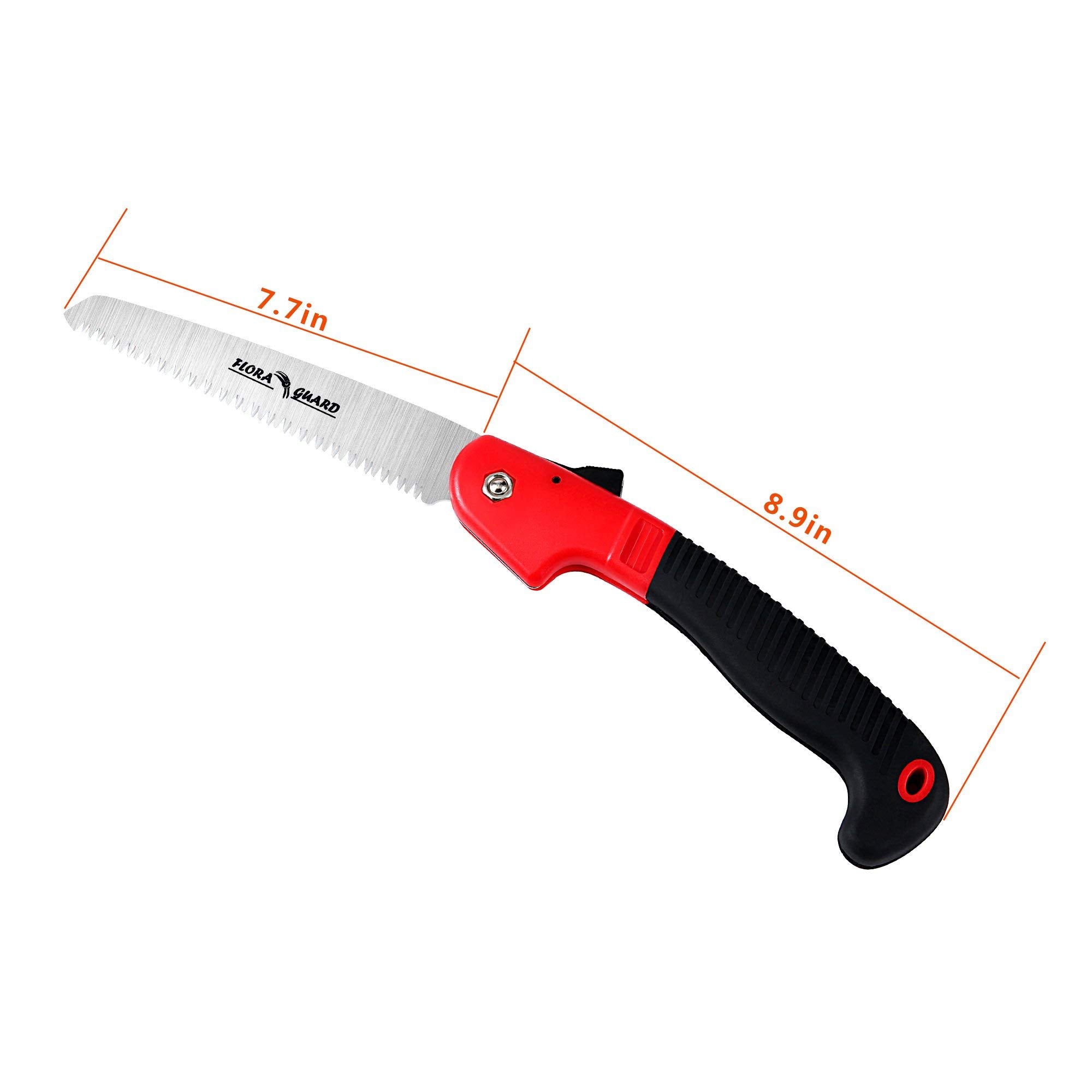 FLORA GUARD folding saw with safety lock for secure storage.