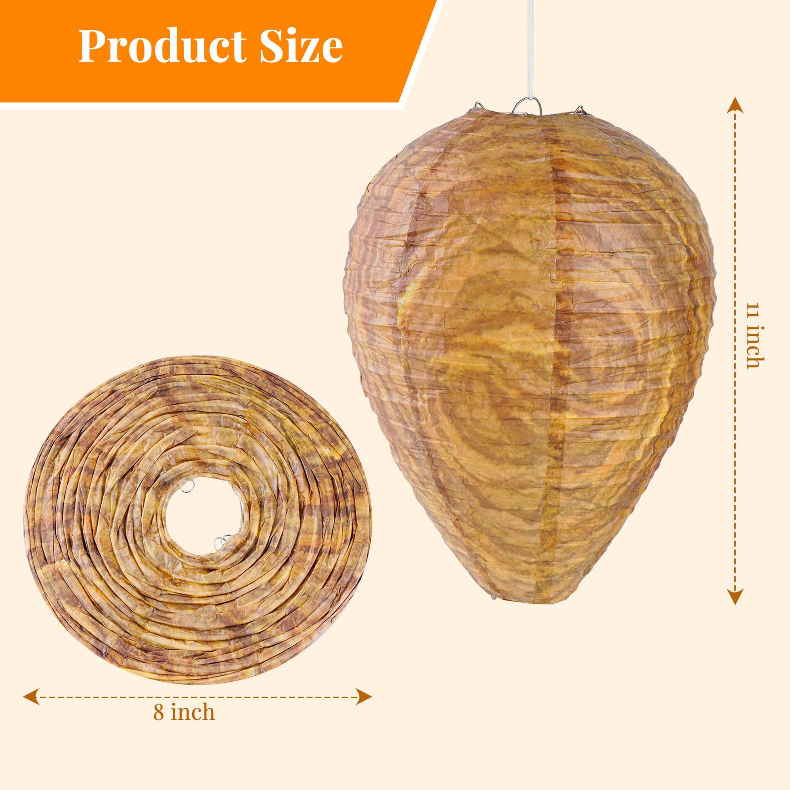 FloraSea fake nest hanging display deterring nearby stinging insects