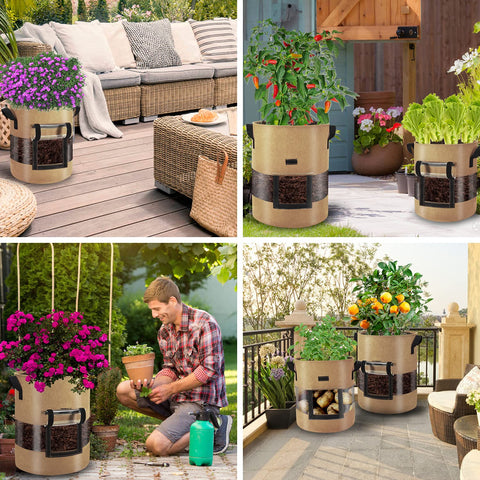 Florelf 7-gallon bags suitable for indoor and outdoor use in small spaces