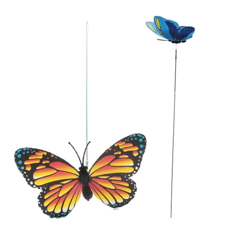 Bright 3D wings on FLORO butterflies brighten planters indoors and outdoors.
