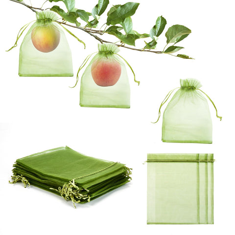 FloraSea 6x9 inch drawstring fruit protection bag protects apples from pests while airflow remains.