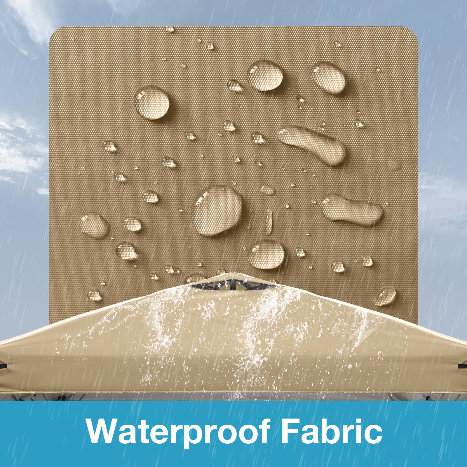 FLOUREE vented design reduces heat buildup during outdoor gatherings.