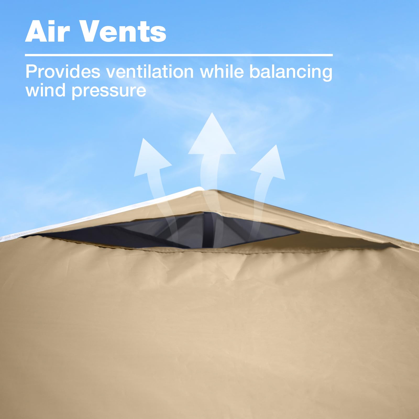 FLOUREE silver-coated lining provides UV protection for cooler shade.