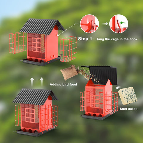 FlowaFoli bird feeder designed for outdoor yards to attract birds.