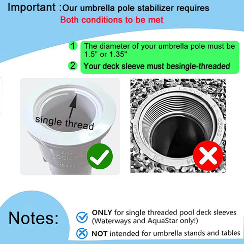 Flowerteen durable stabilizer reduces wobble on windy pool days