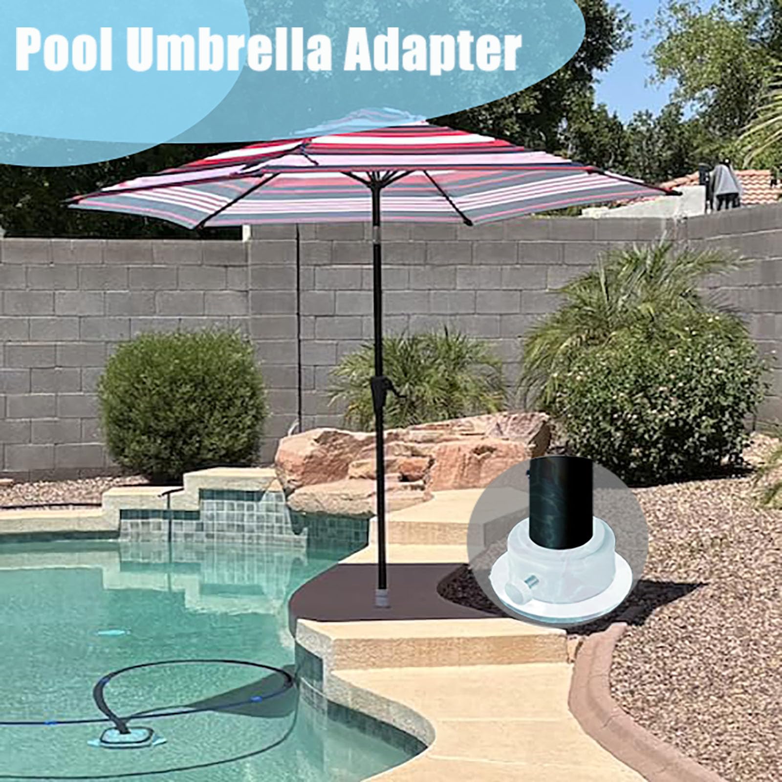 Flowerteen stabilizer protects umbrella from tilting in wind and rain